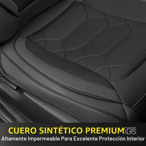 Vista 5 de OASIS AUTO Fundas de asiento con ajuste personalizado para Honda CRV 2017-2025, protector de asiento de cuero sintético impermeable y duradero