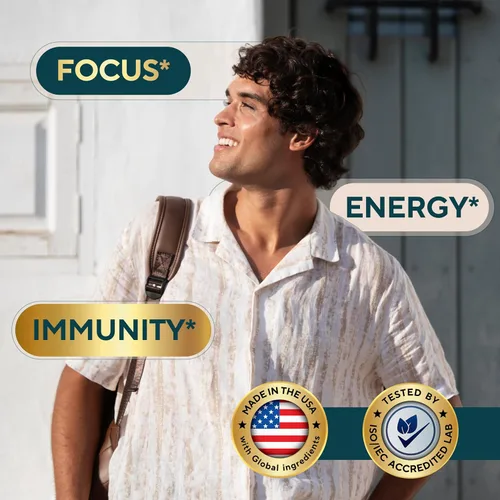 Vista 3 de VitaUp Ashwagandha KSM 66 con pimienta negra – Suplementos KSM-66 Ashwagandha fabricados en Estados Unidos para energía, relajación y función