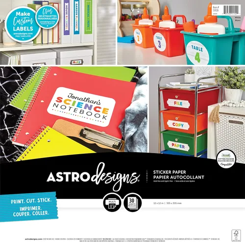 Vista 10 de AstroDesigns® Papel adhesivo para pizarra, 8.5 x 11 pulgadas, 24 libras, negro, 10 hojas completas (91756)
