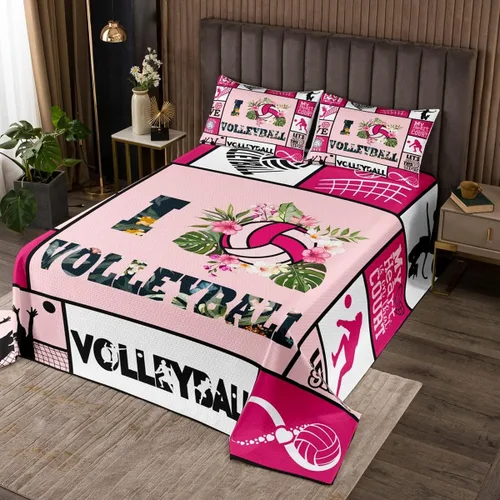 Vista 7 de Manfei Juego de colcha de cerdo rosa para niños, tamaño individual, bonito juego de 2 piezas para decoración de habitación de niñas y adolescentes