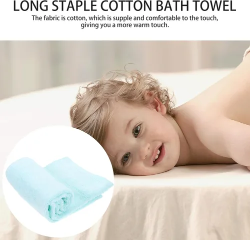 Vista 6 de Alipis 2 toallas faciales de algodón, absorbentes y suaves para uso doméstico, ideales para limpieza y eliminación de maquillaje, 16 x 27 pulgadas