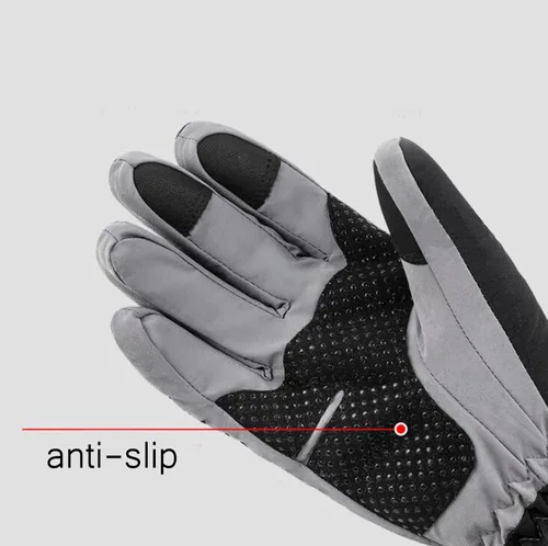 Vista 4 de IPENNY Guantes de esquí de invierno para mujer y hombre, guantes cálidos para pantalla táctil, guantes de clima frío, impermeables, resistentes al