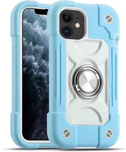Vista 42 de MARKILL Funda compatible con iPhone Air de 6.5 pulgadas 2025 con soporte de anillo giratorio de 360 grados, protección contra caídas de grado