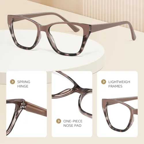Vista 4 de Cateye Reading Glasses for Women - Mocha Muse Tortuga de cacao