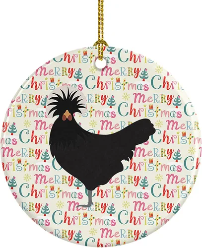 Vista 169 de Caroline's Treasures Adorno de cerámica de avestruz común para árbol de Navidad, decoración colgante para el hogar, Navidad, vacaciones, fiesta
