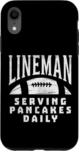 Vista 24 de Funda de regalo para iPhone 16 Ofensive Lineman Serving Pancakes Daily Football