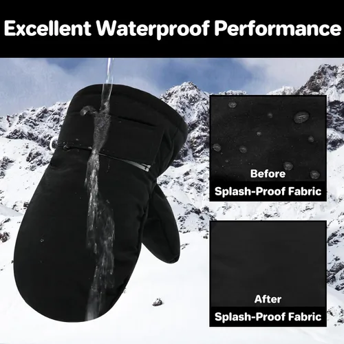 Vista 32 de QikQik Guantes de invierno impermeables para niños pequeños - Guantes de nieve para bebés