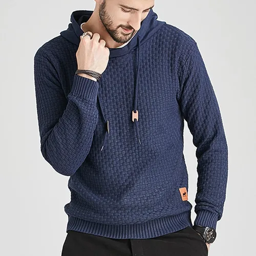 Vista 2 de Shiyingl Plaid Printed Sweatshirt for Men Casual Long SLeeve Waffle Pullover Patchwork Breathable Running Workout Blouse Tops