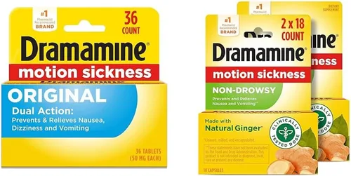 Vista 15 de Dramamine masticable, Alivio del mareo por movimiento, sabor a naranja, 4 unidades Chewables for Nausea Relief During Travel, Prevent & Relieve