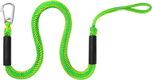 Vista 2 de Líneas de muelle con gancho – Líneas de muelle elástico para barco, paquete de 4 accesorios de barco de 4 a 5.5 pies, perfectos para PWC, moto
