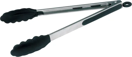 Vista 3 de Winco pinza de uso general con punta de caucho y clip de bloqueo, Acero inoxidable