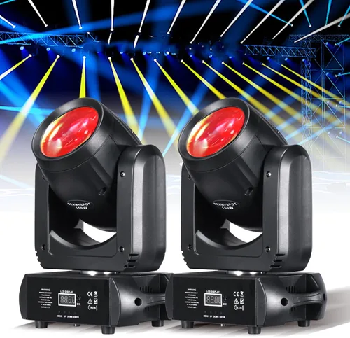 Vista 8 de Luz de cabeza móvil de 150 W, luces de escenario, 8 gobos, 8 colores, 12 canales, focos de haz de 18 caras, prisma DMX 512 con activación por sonido