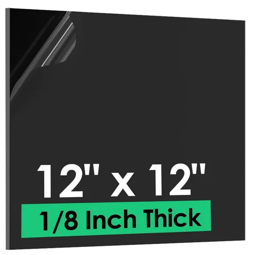 Vista 17 de Hoja de plástico ABS de 1/8 pulg. de grosor (3 mm) - 12" x 8", tablero termoplástico rígido impermeable negro para letreros, manualidades, proyectos