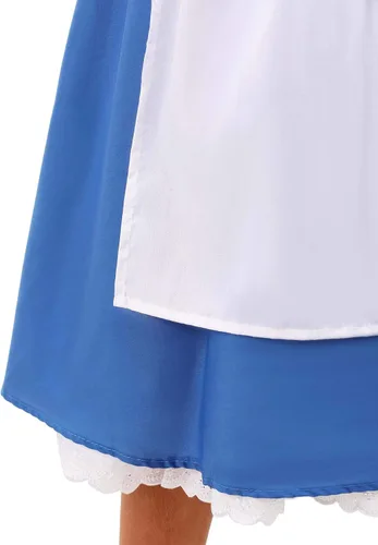 Vista 4 de Disfraz de lujo de Alicia en el país de las maravillas para niños, azul, blanco
