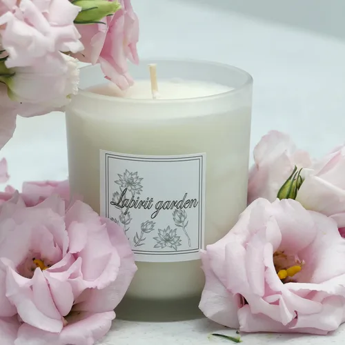 Vista 9 de [Lapirit Garden] Vela de soja perfumada floral de loto, tarro de 13.4 onzas para el hogar, vela de aromaterapia, altamente perfumada