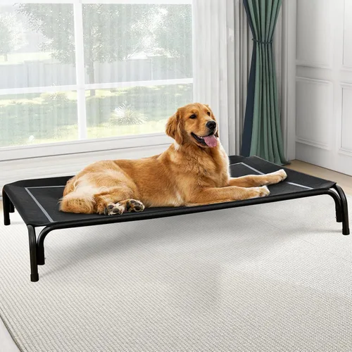 Vista 8 de Czpalo - Cama elevada para perros, cama elevada para exteriores para perros de tamaño mediano, cuna portátil para mascotas con malla transpirable