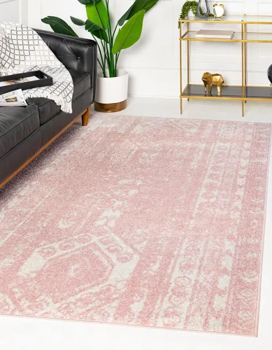 Vista 14 de Unique Loom Lennon Collection - Alfombra de área Zal (2 pies x 3 pies 1 pulgada, rectangular, gris y marfil)