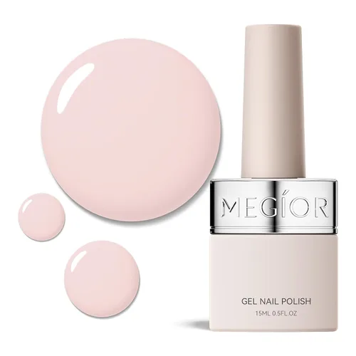 Vista 82 de MEGIOR Esmalte de uñas de gel libre de TPO, 0.5 onzas líquidas, base de gel transparente para remojar la lámpara de uñas LED, capa base de larga
