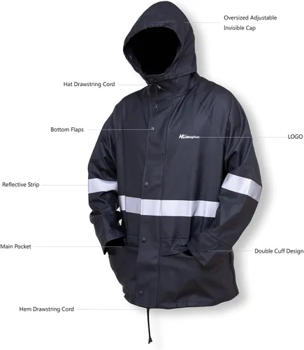 Vista 4 de Rain Suits for Men Waterproof Work Heavy Duty Rain Suit Rain coats Rain Gear Jacket and Pants Rainwear