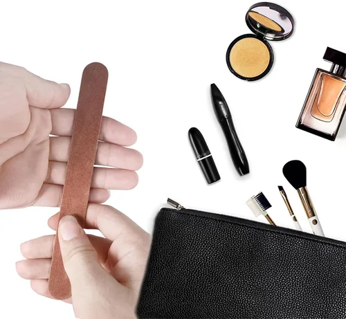 Vista 4 de 100 limas de uñas de madera, lima de uñas de tablero de esmeril de 7 pulgadas para uñas naturales, juego de herramientas de manicura, lima de uñas