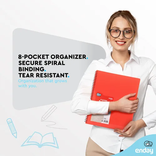 Vista 2 de Organizador de 8 bolsillos de polietileno, carpeta de archivos, organizador de documentos legales, perfecto para oficina, universidad, escuela y más