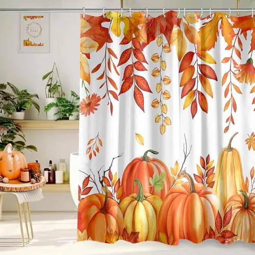 Vista 21 de Cortina de Ducha Feliz Navidad 72x72 Pulgadas Cortinas de Ducha de Reno Navideño para Baño con Ganchos Decoración Navideña de Baño Hogar Vacaciones