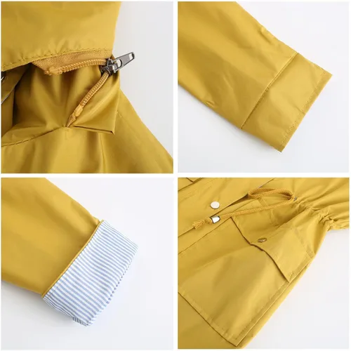 Vista 6 de MODFUL Chaquetas ligeras para mujer, chaqueta impermeable para lluvia, rompevientos, gabardinas al aire libre con capucha