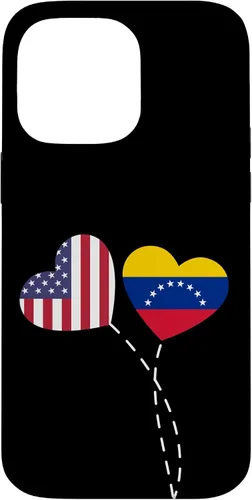 Vista 21 de Funda para iPhone 13 Pro Max Loving Venezuela USA Flag Heart Venezuelan Americans Love Case