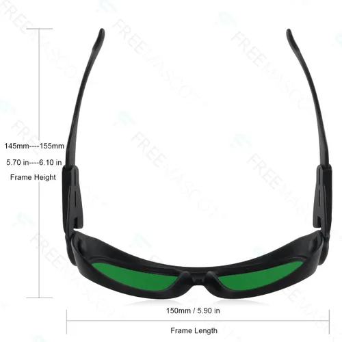 Vista 4 de FreeMascot OD 8+ 190nm-420nm/600nm-1100nm longitud de onda Violeta/Rojo/Infrarrojos Laser Gafas de seguridad