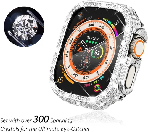 Vista 176 de Surace Bling - Carcasa con protector de pantalla para Apple Watch Series 3, 2, 1 de 1.496 pulgadas