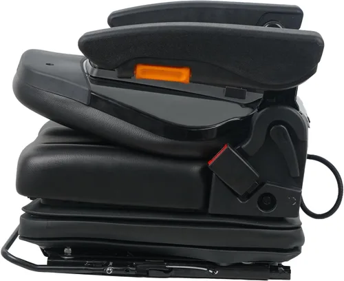 Vista 5 de DSC - Asiento de tractor universal con suspensión con reposabrazos ajustable, bolsa para documentos, asiento de respaldo alto, cinturón de seguridad