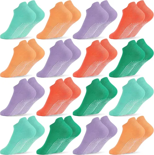 Vista 10 de ELUTONG Calcetines de agarre antideslizantes para niños y niñas de 1 a 7 años