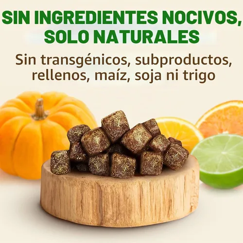 Vista 4 de DOC EDDIE'S Digestive Bites - Golosinas para animales pequeños a base de plantas para conejos, cobayas, hámsters, jerbos y más - Suplemento