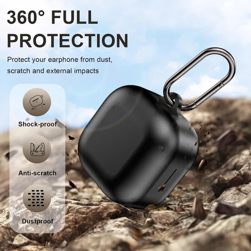Vista 3 de Funda compatible con Sony LinkBuds Clip WF-LC900, silicona suave a prueba de golpes, funda protectora para auriculares Sony LinkBuds Clip Open-Ear