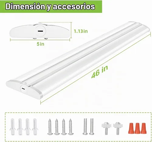 Vista 6 de hykolity Luz envolvente de 4FT 5" W LED con 3 vatios/3 CCT seleccionable 55W-75W, 3000K-5000K, 5500LM-7500LM, No Glare, Flush Mount Ceiling Light