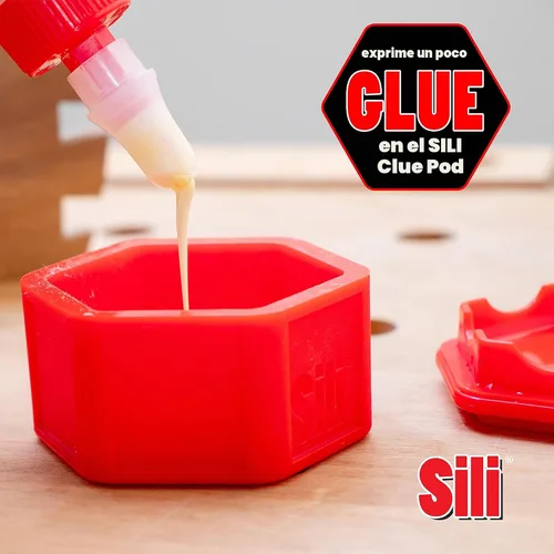 Vista 2 de Sili Kit de cepillos de pegamento con micro cepillos aplicadores de pegamento para madera y cápsula de almacenamiento