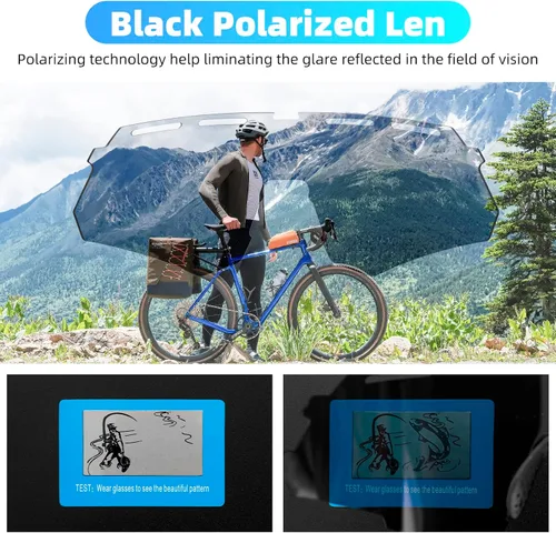 Vista 5 de ROCKBROS Gafas de sol deportivas polarizadas para hombres, para béisbol, ciclismo, protección UV400 para mujeres y hombres