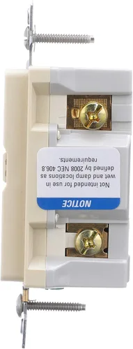 Vista 3 de EATON SGF15V Arrow Hart Duplex Gfci Receptáculo, 125 Vac, 15 A, 2 Polos, 3 Alambres, Marfil