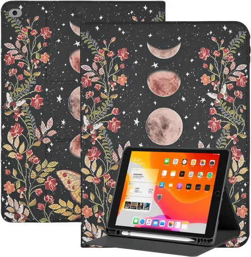 Vista 9 de Funda giratoria para iPad 6ª 5ª generación de 9.7 pulgadas, modelo 2018/2017, piel sintética ligera, con soporte protector giratorio de 360 grados