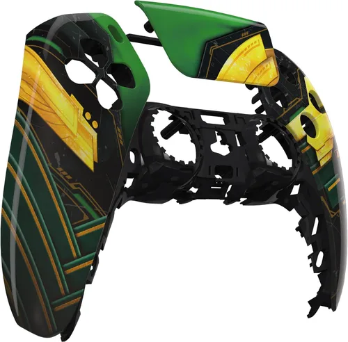 Vista 4 de eXtremeRate Armor of Ragnarok - Carcasa frontal para panel táctil, compatible con controlador ps5, carcasa de repuesto para bricolaje, placa frontal