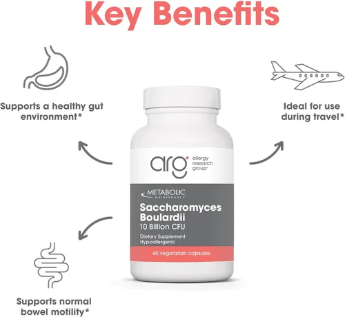 Vista 4 de Mantenimiento metabólico Saccharomyces Boulardii - Proporciona 550 mg de levadura no colonizante que proporciona 10 mil millones de UFC - Apoya