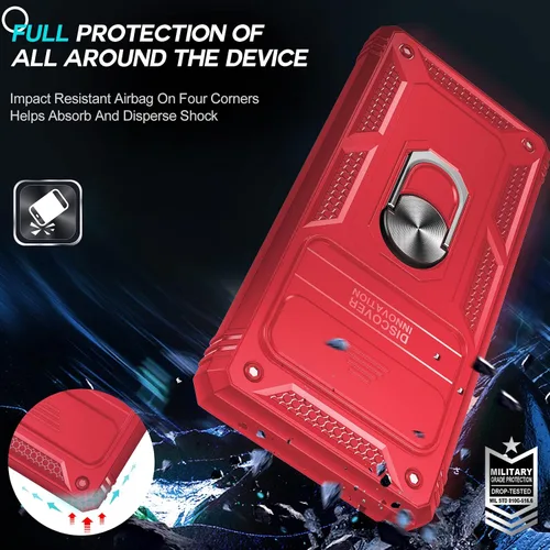 Vista 6 de LeYi Funda para Google Pixel 6 Pro: Funda para Pixel 6 Pro con cubierta de cámara deslizante, funda de teléfono de grado militar de cuerpo completo