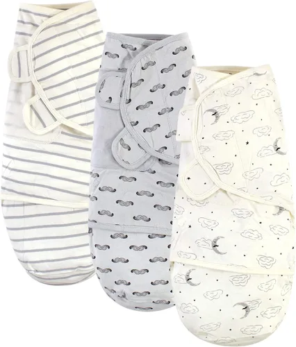 Vista 6 de Touched by Nature Envolturas unisex de algodón orgánico para bebé, pájaro, 0-3 meses