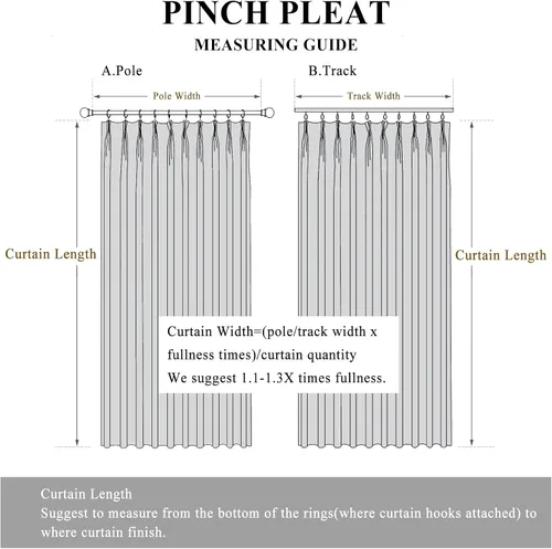 Vista 5 de Fcosie Cortinas de lino texturizadas, cortinas plisadas para oscurecer con forro opaco, paneles de mezcla de lino, cortinas de tratamiento de Beige