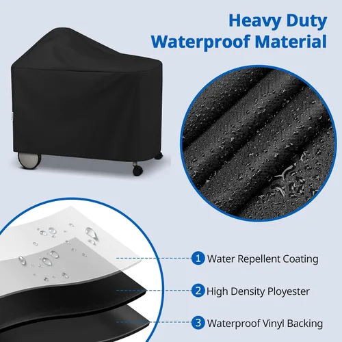 Vista 4 de SunPatio Funda impermeable para parrilla Weber de 22 pulgadas para parrilla Weber Performer Premium Deluxe, RecTeq, Char-Griller, en comparación
