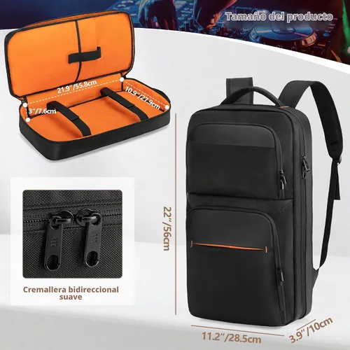 Vista 5 de Rexmica - Mochila para controlador de DJ para mezclador DDJ-400/SB2/SB3/REV1/FLX4