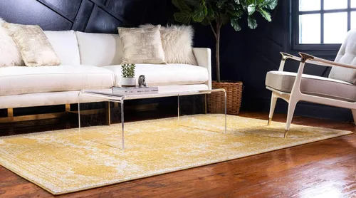 Vista 2 de Unique Loom Bromley Collection Vintage Traditional Medallion Border - Alfombra, Polipropileno, AmarilloCrema