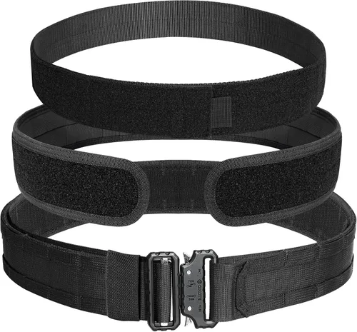 Vista 9 de AIKATE Cinturón táctico de batalla Molle – Cinturón de combate de liberación rápida de 1.75 pulgadas/2.25 pulgadas interior y 2.0 pulgadas exterior