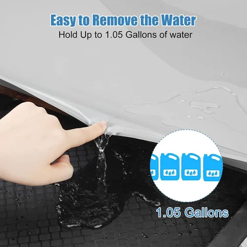 Vista 4 de Tapetes para debajo del fregadero de cocina impermeables, 19" x 19" forro de silicona para debajo del fregadero, tapetes protectores de gabinete