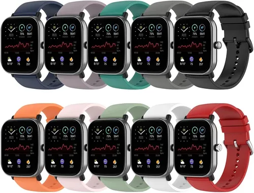 Vista 2 de Compatible con Amazfit GTS/GTS 2/GTS 2 Mini/GTS 3/GTS 4/GTS 4 Mini/GTS 2e/GTR 1.654 pulgadas, 0.787 pulgadas de ancho, correa de repuesto